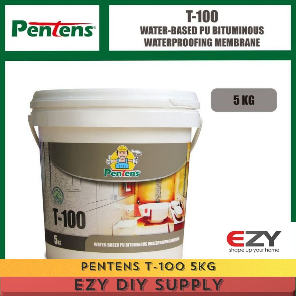 PENTENS T-100 5KG Water-based PU Bituminous Waterproofing Membrane T100 ...