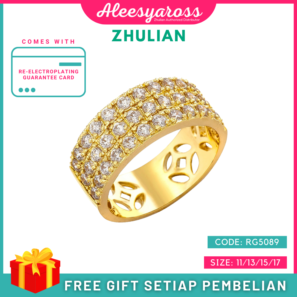 [RG5089] Cincin BERBARIS ZHULIAN Gold Plated Ring Jewellery Cincin ...