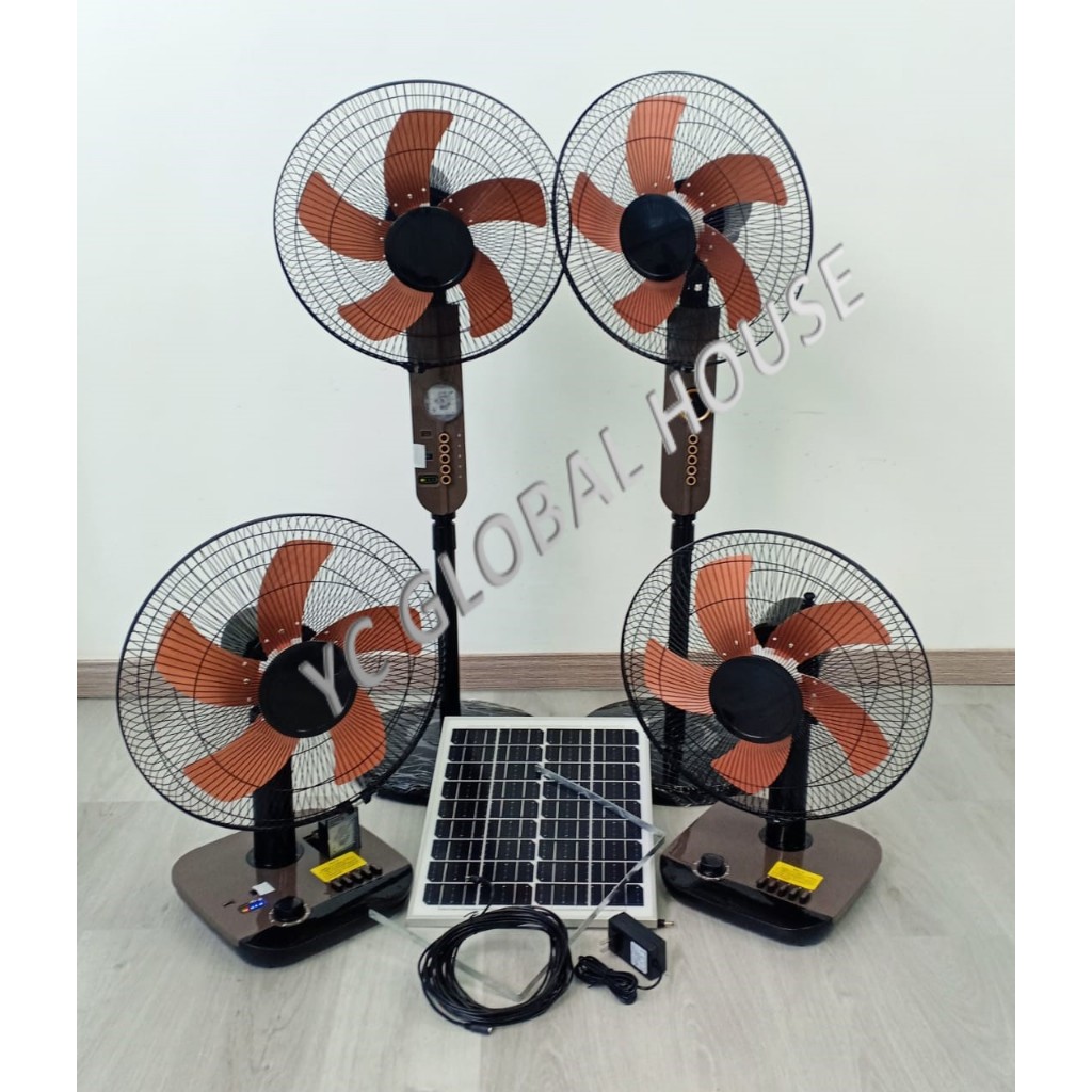 Solar DC Table / Stand Fan 12Vdc 12 / 16 inch with or without Solar