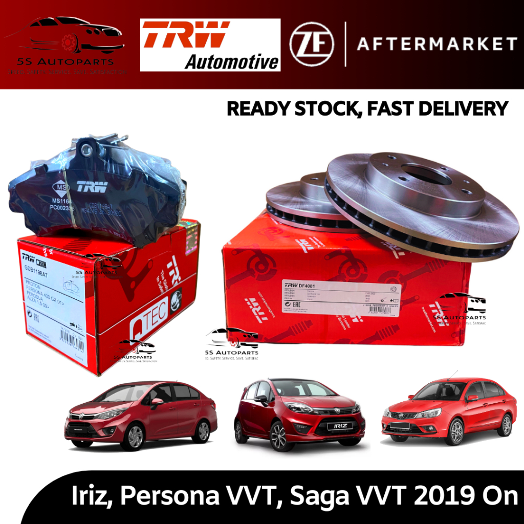 Trw Proton Iriz Persona Vvt Saga Vvt Onward Disc Rotor Disc Pad Set Shopee