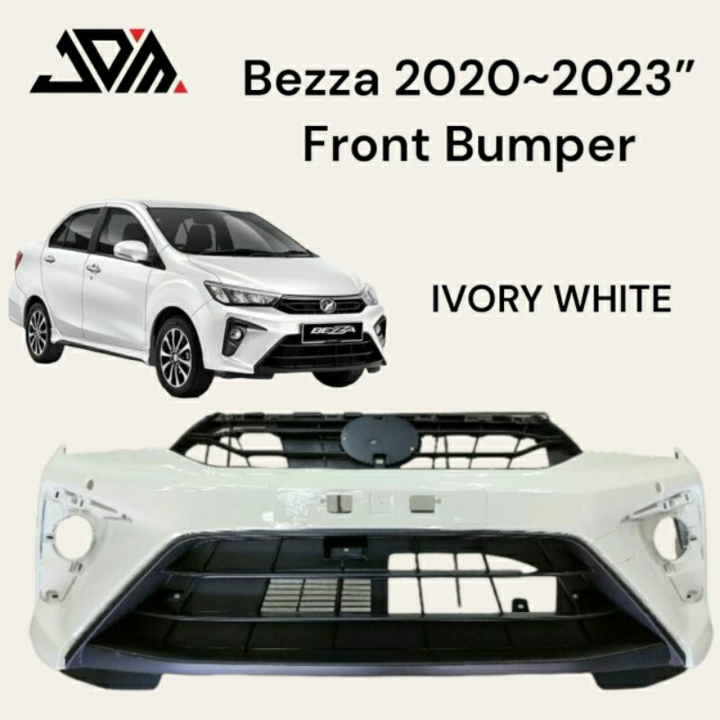 Bezza 2020~20203” Front Bumper with Color “ IVORY WHITE ” [ READY STOCK ...