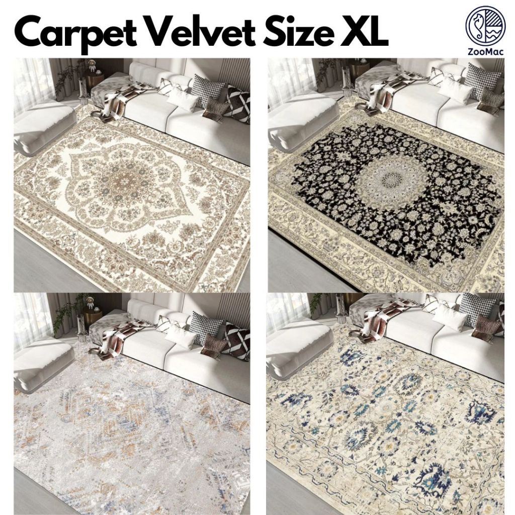 [Zoomac] Karpet Velvet XL Carpet Floor Mat/ Rug/ karpet Iran Velvet ...
