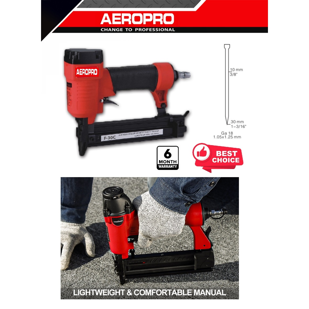 18 GAUGE 2 IN 1 AIR BRAD STAPLER NAILER GUN 100 CAP BRAD STAPLER
