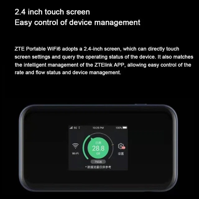 ZTE MU5001 MU500 5G 5.7Gbps 4G+ LTE UNLOCKED MiFi Modem Router Mini ...