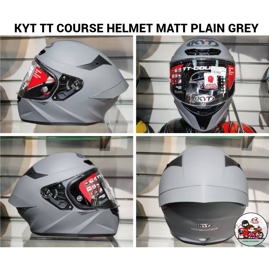 KYT TT-COURSE Series (Full Face Helmet PINLOCK) Clear Visor