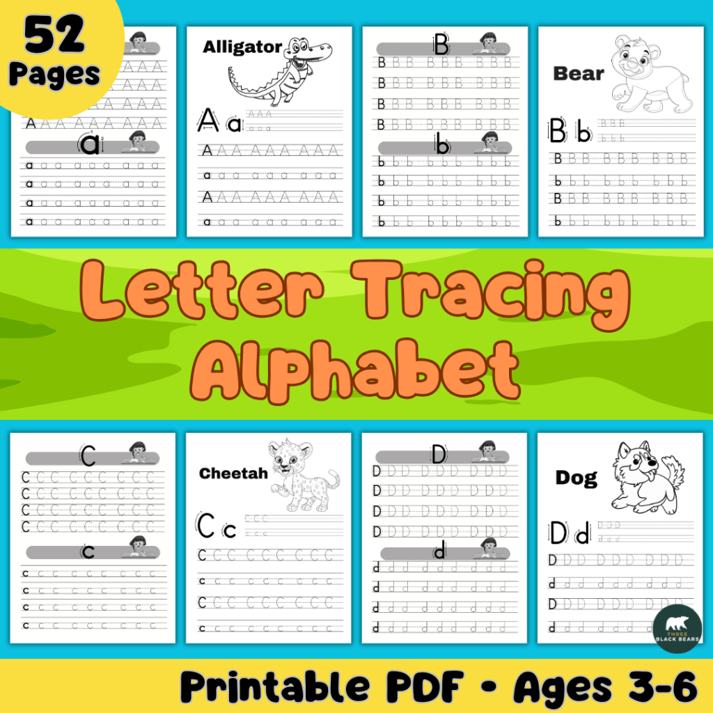 Printable Letter Tracing Workbook for Kids [PDF] | 52 Pages of Alphabet ...