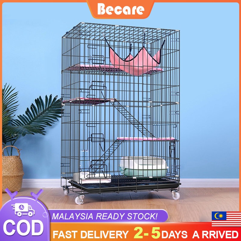 Cat Cage Large Sangkar Kucing Besar Tingkat3/4 Level Pets Cages Cat