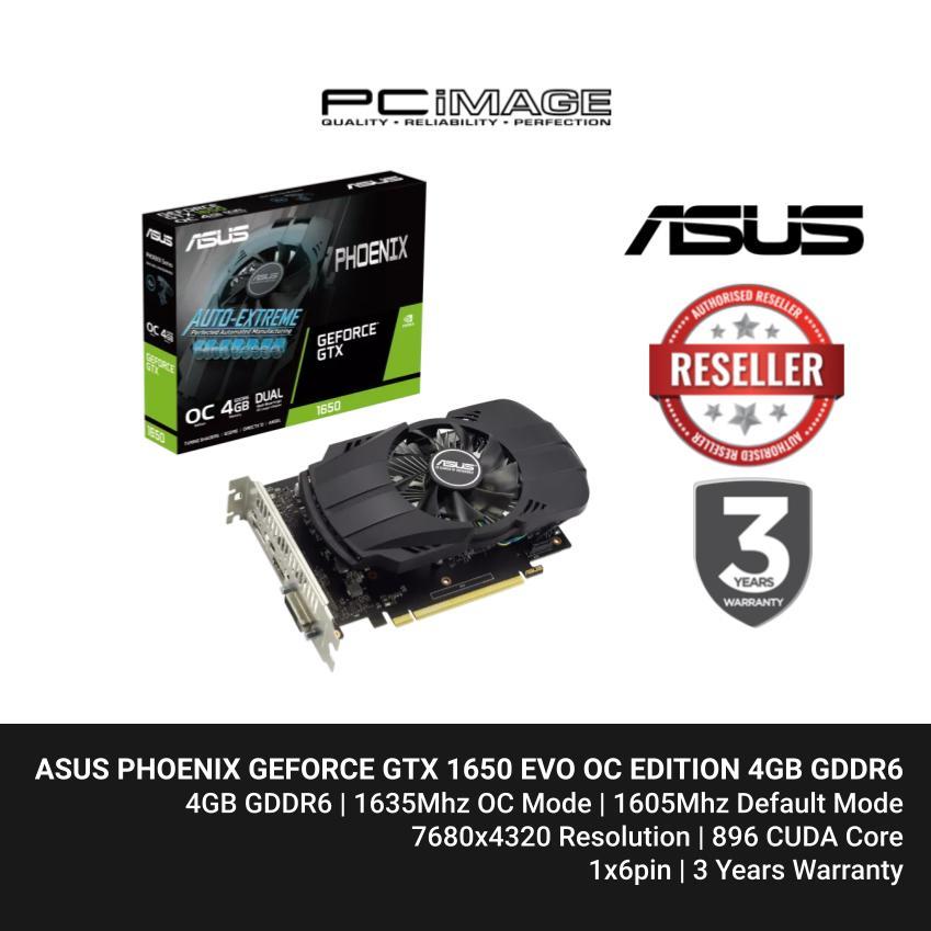 ASUS PHOENIX GEFORCE GTX 1650 EVO OC EDITION 4GB GDDR6 PH