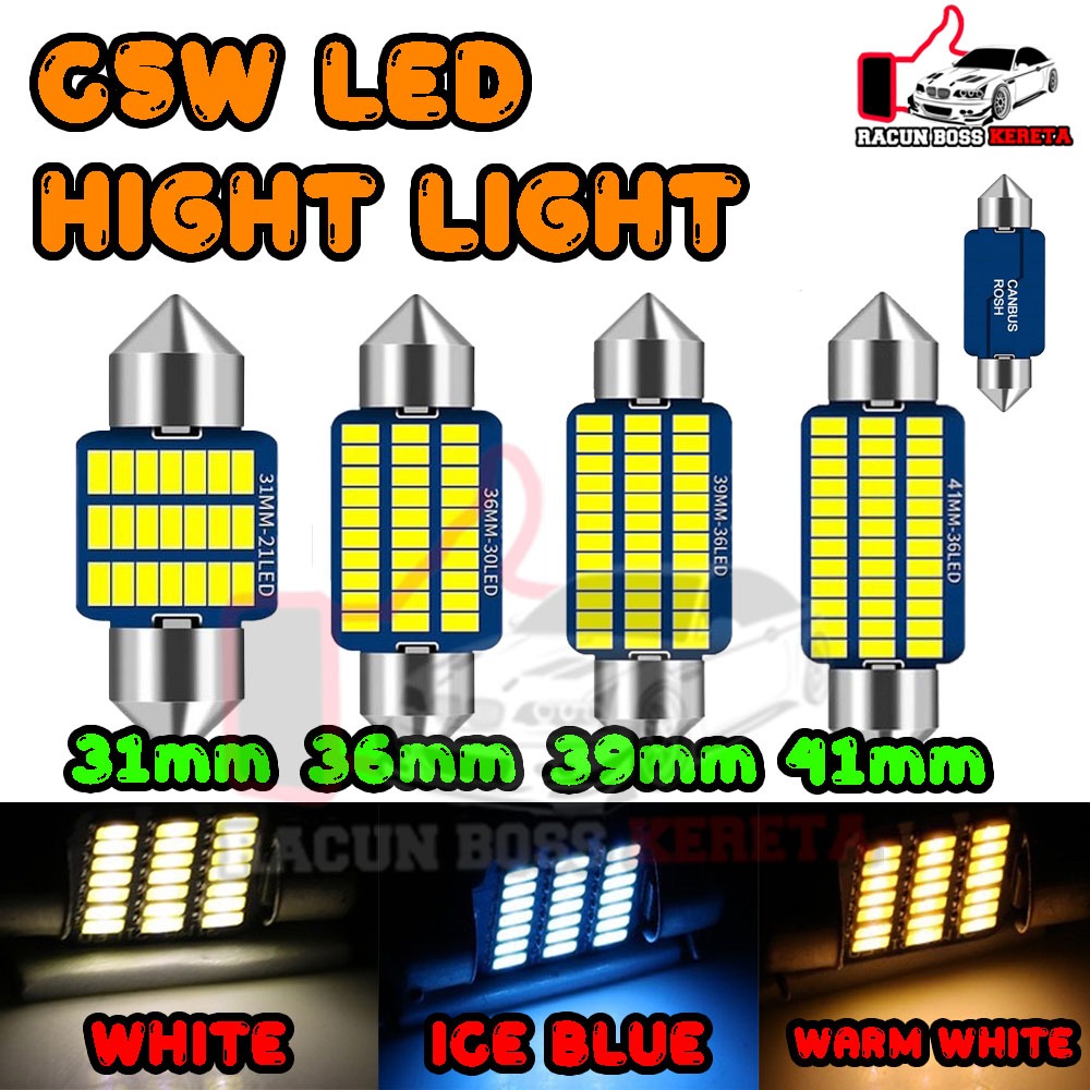1 PCS CAR INTERIOR LED LAMP PACKAGE KIT T10 & 31 36 39 41mm LIGHT BULB ...