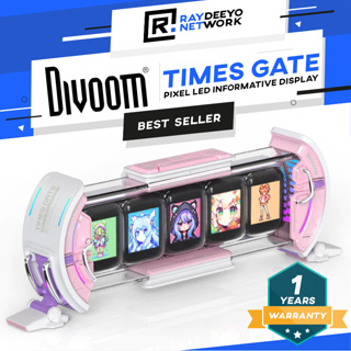 Divoom Times Gate Pixel Art Informative Display [Customizable/Digital  Clock/Lighting Decor/Social Media Display]