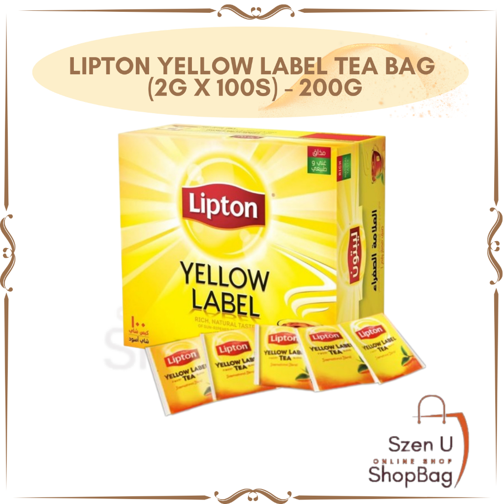 Lipton Yellow Label Tea Bag (2g X 100s) - 200g | Shopee Malaysia