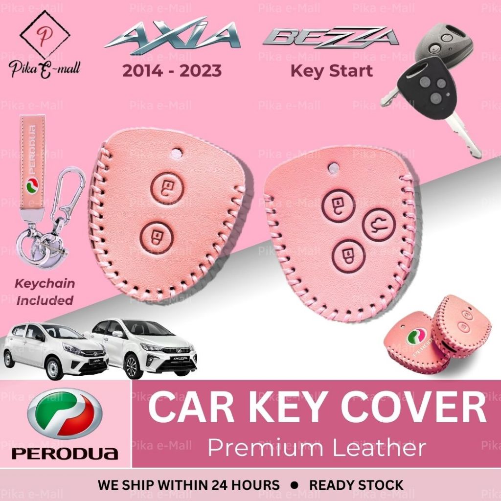 Premium Leather Perodua Bezza Axia 2023 G Key Cover Axia 2014 G E Gxtra  Sarung Kunci Case Car Accessories Gear Up NEW