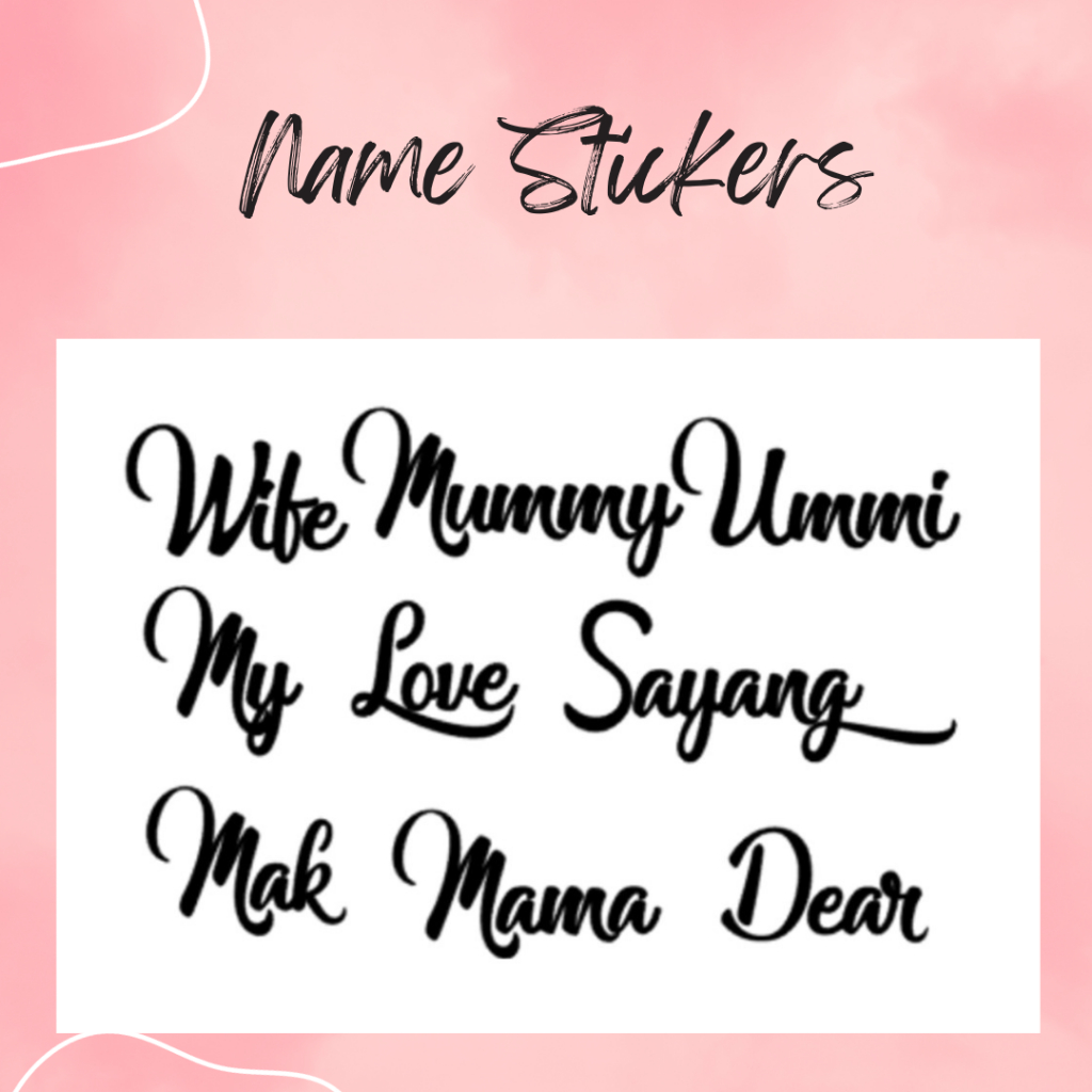 Balloon Sticker Nama / Custom Sticker | Shopee Malaysia