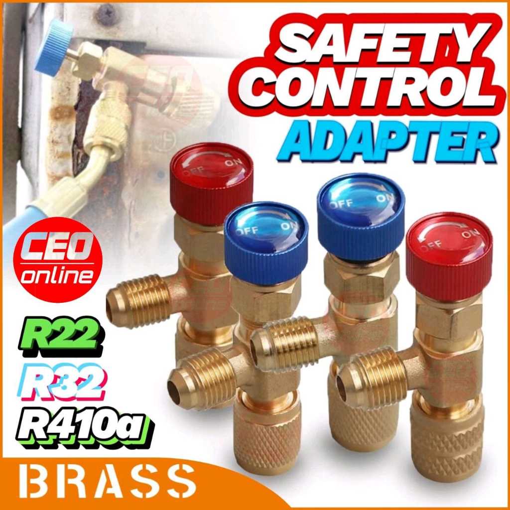 CEO 🇲🇾 Safety Valve Adapter R410a R22 R32 Refrigerant Charging ...