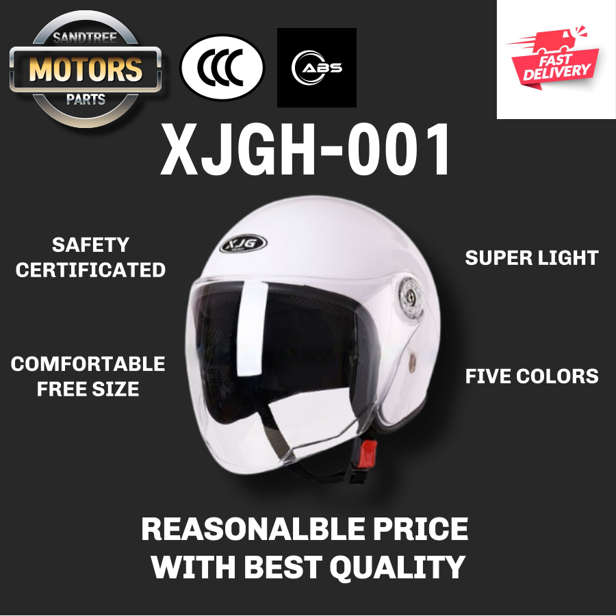 XJGH-001 Helmet Super light White Helmet XJG Half-face Helmet ...