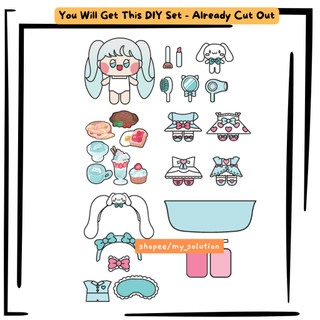 Squishy Paper Doll House Cinnamoroll Paper Doll Luggage House Paper ...