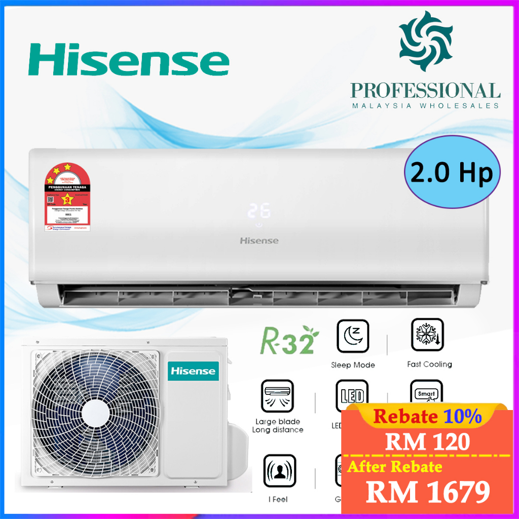 Hisense Inverter/ Non-Inverter Expert R32 Air Conditioner 1.0HP-2.5HP ...