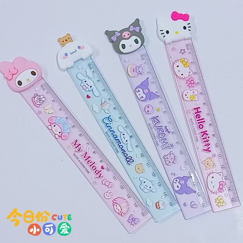 Sanrio cute Ruler new Cartoon Student Measurement Cute Hello Kitty ...