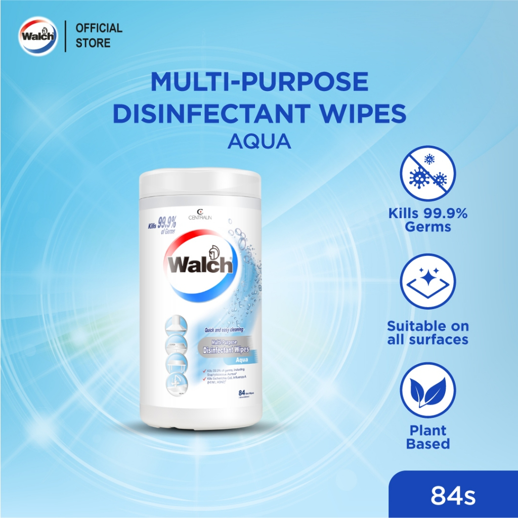 WALCH Multipurpose Disinfectant Wipes Aqua 84 pcs Shopee Malaysia