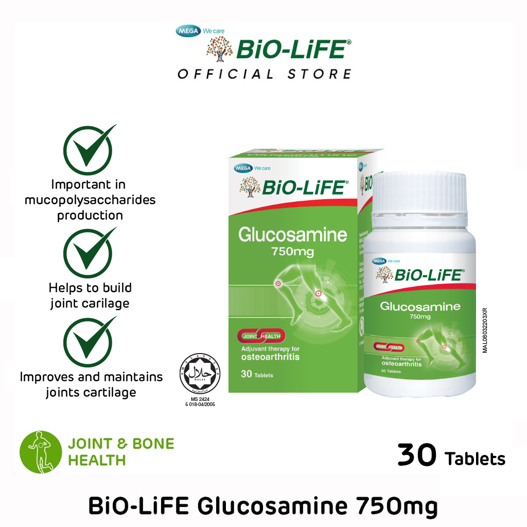 BiOLiFE GLUCOSAMINE 750MG 30S (Expiry Date Jun 2026) Shopee Malaysia