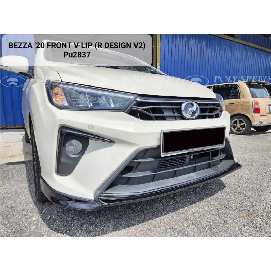 Perodua Bezza 1st Generation 2020 R Design V2 Front V-Lip PU Body Kit ...