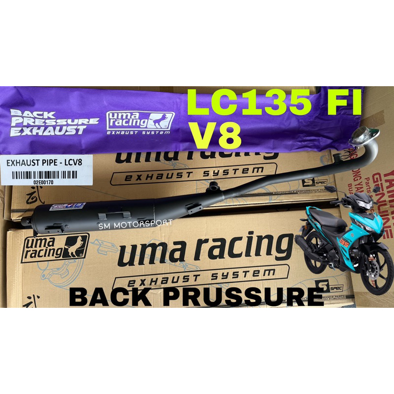 LC135 FI V8 EXHAUST SYSTEM PIPE BACK PRESSURE 100 ORIGINAL UMA RACING Shopee Malaysia
