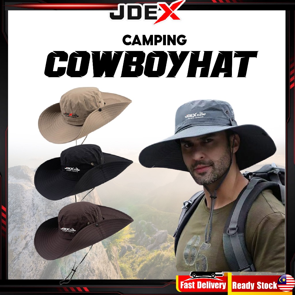 JDEX Classic Western Cowboy Hat Cowgirl Hat Unisex Men s Women s Wide Brim Hat Flat Top Hat with Buckle Belt Shopee Malaysia