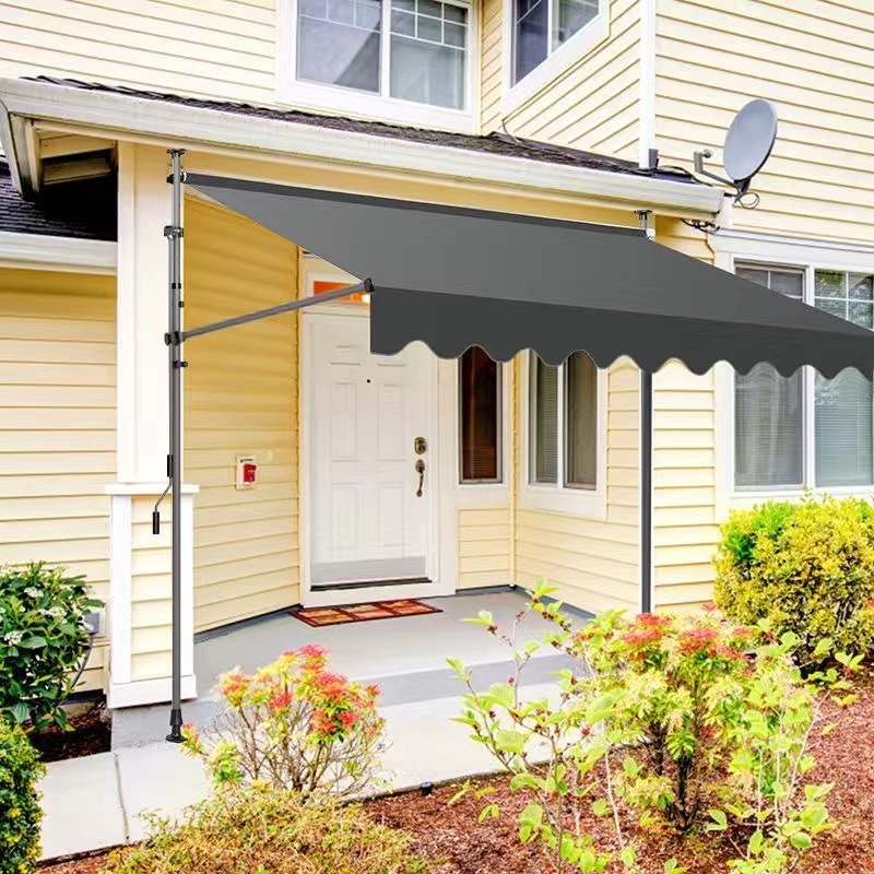 Hand-cranked folding retractable awning canopy eaves balcony garden ...