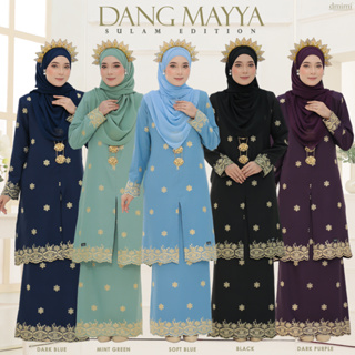 DMIMI Baju Kurung Sulam Dang Mayya Premium Commo Crepe (readystock) Baju Kurung Viral 2024