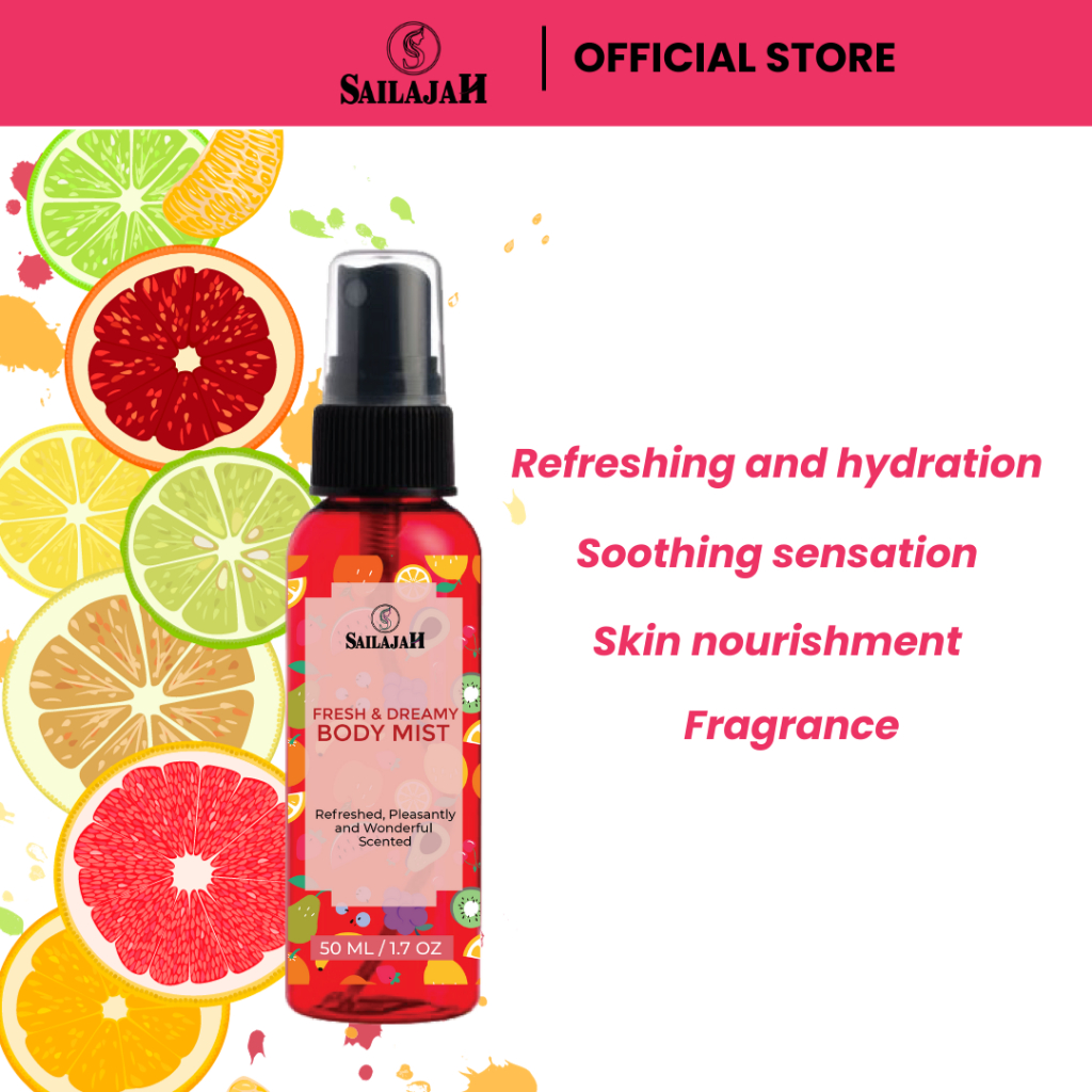 Fresh & Dreamy Sailajah Body Mist (Fruit, Flirty & Fabulous) Shopee