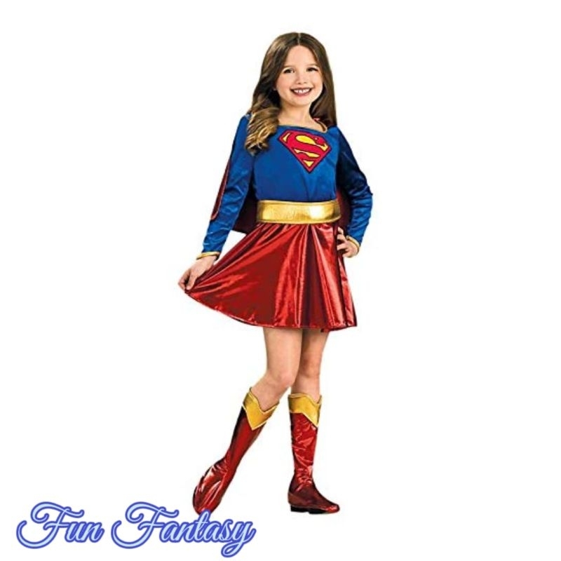 Malaysia Ready Stock💥movies Superhero Dc Supergirl Cosplay Costume Set