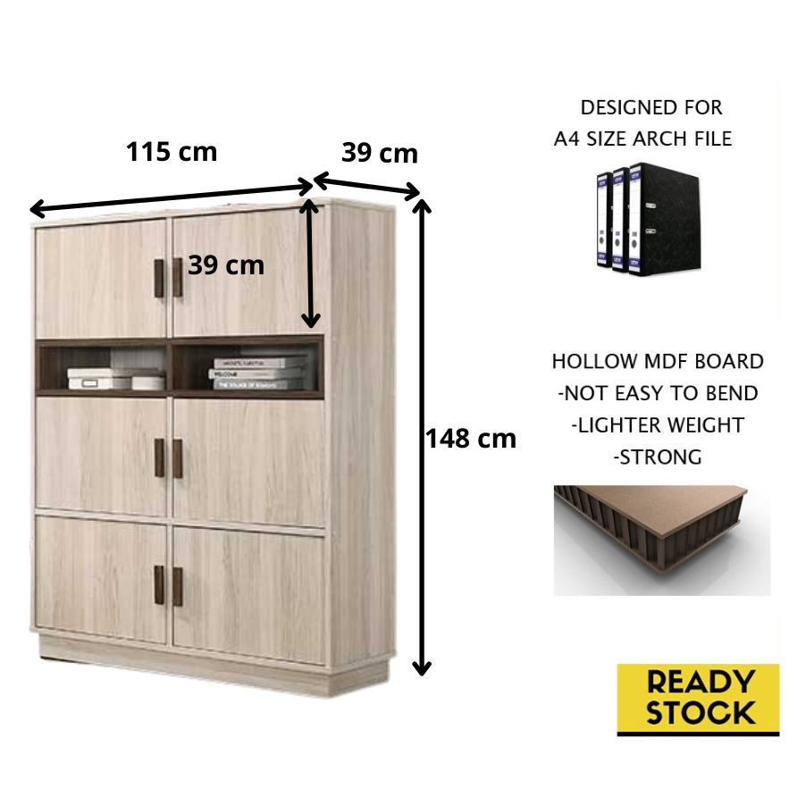 TIRA 6 Door Arch File Cabinet Filing Cabinet Office Cabinet Storage ...