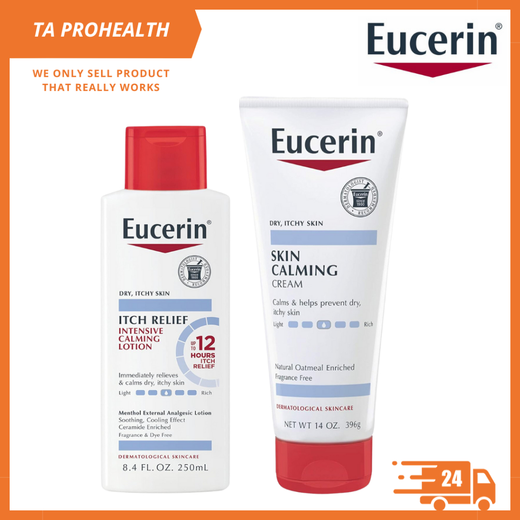 Eucerin Skin Calming Cream / Skin Calming Lotion / Itch Relief ...