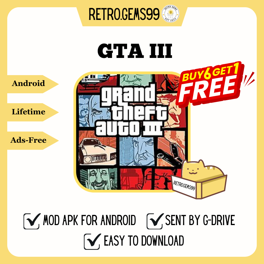 Android 💥 GTA III Grand Theft Auto III 💥 Game Unlocked MOD APK AC