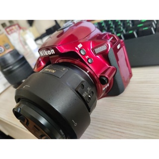 Nikon D3200 24.2 MP Digital SLR Camera - Red (Kit w/ AF-S DX VR 18-55mm  Lens) for sale online