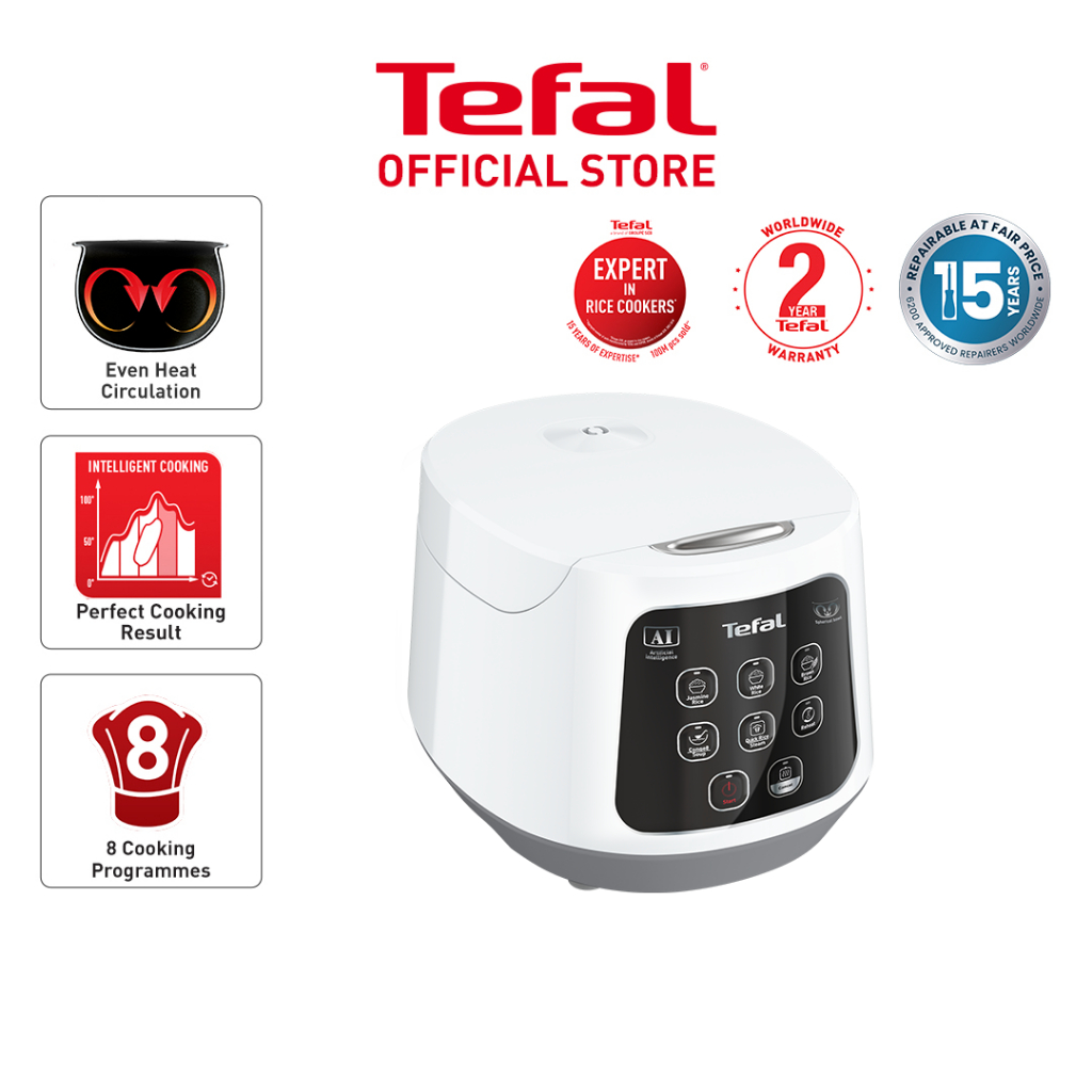 Tefal Easy Rice Compact Fuzzy Logic Rice Cooker 1.0L (RK7301) Shopee