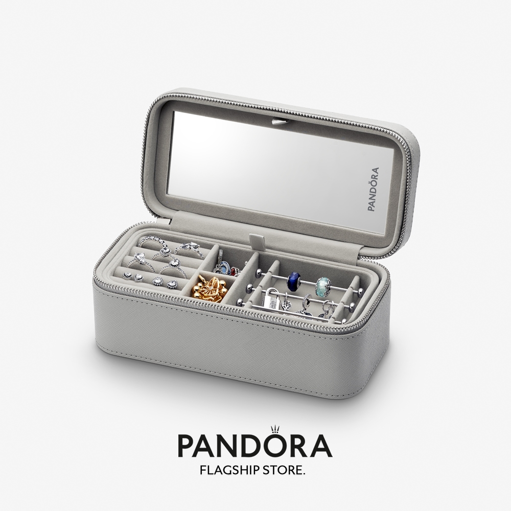 Pandora Grey Jewellery Travel Box Shopee Malaysia