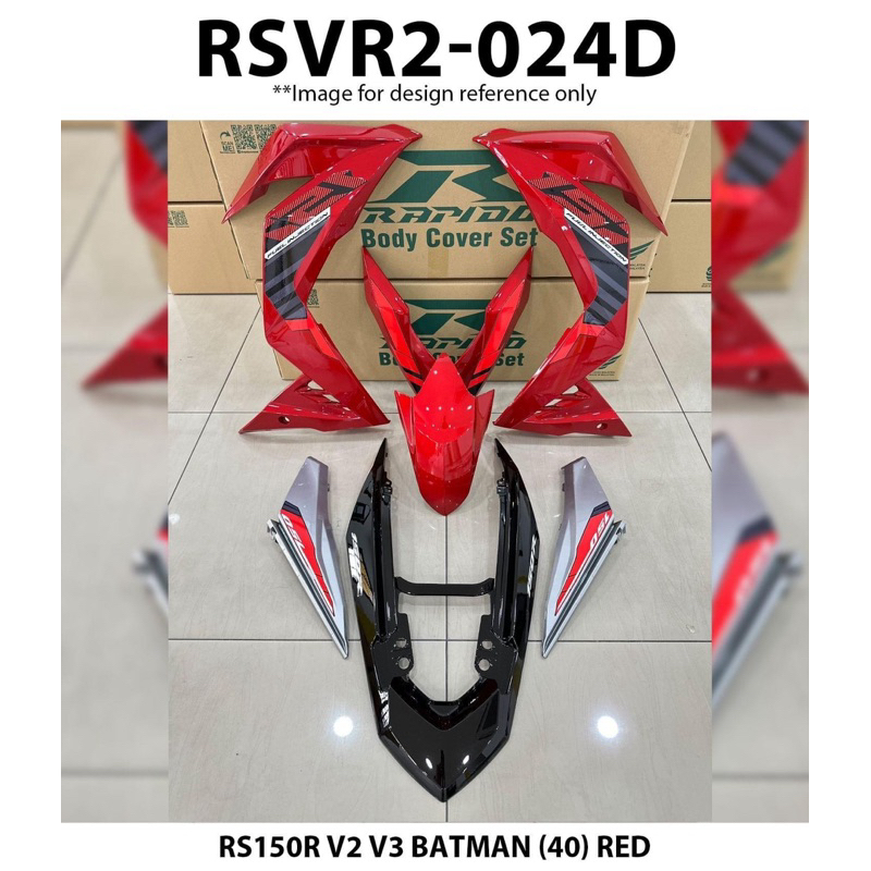 RAPIDO COVER SET CUSTOM HONDA RS150 V1/V2/V3 MERAH PURBA | Shopee Malaysia