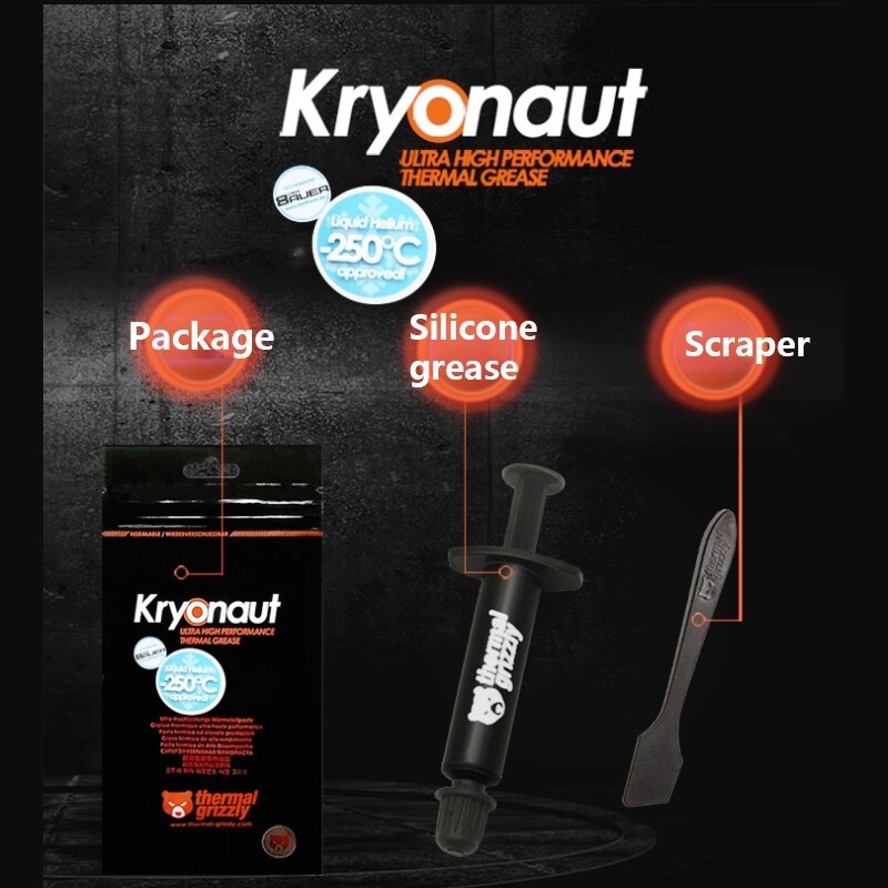 Thermal Grizzly Kryonaut Extreme 1g 5 5g Extreme Thermal Paste For Cpu Gpu Cooler Large Capacity