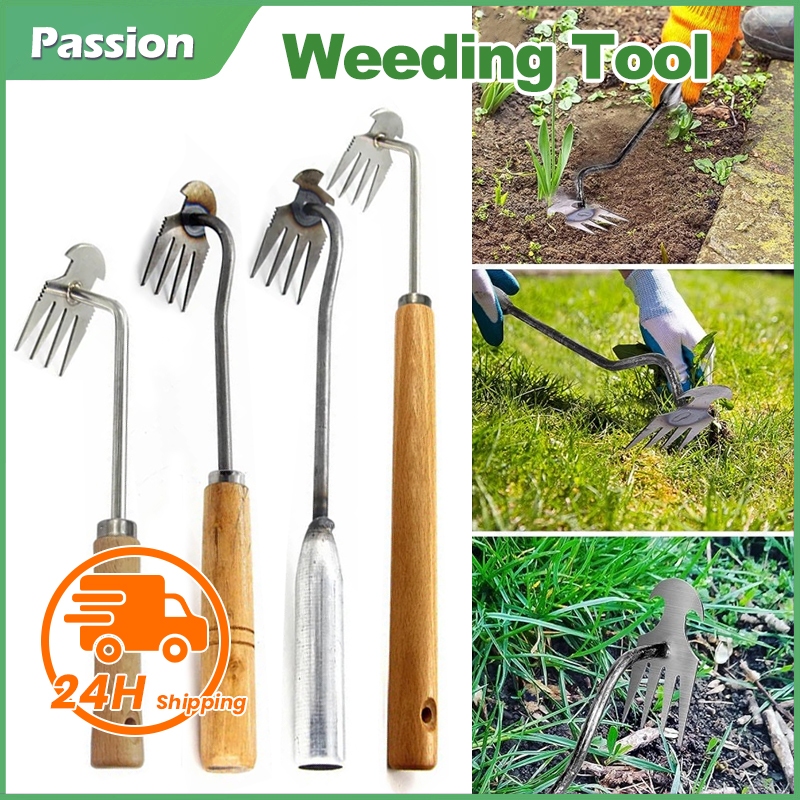 All-steel Hardened Hollow Hoe Handheld Weeding Rake Planting Vegetable ...
