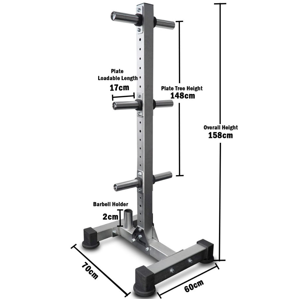 XMASTER Plate Tree Storage Rack, Chromed, 600KG loading, Fitness