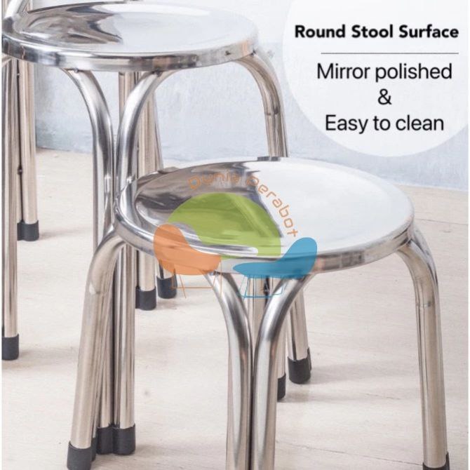 Stainless Steel Round Stool bench four-legged chair/ Chair Indoor ...
