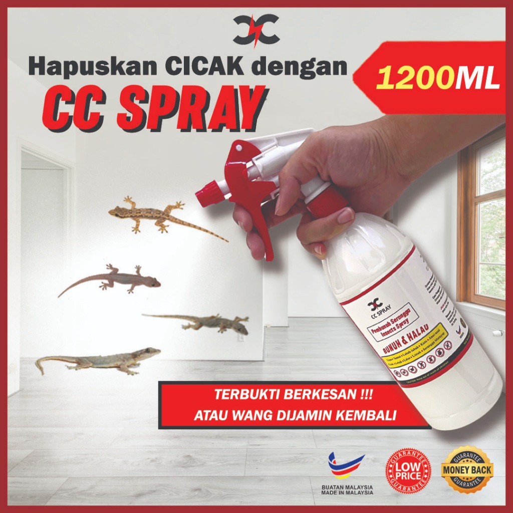 CC Lizard Repellent Spray White 1200ml Serangga Perosak Spray Lizard ...