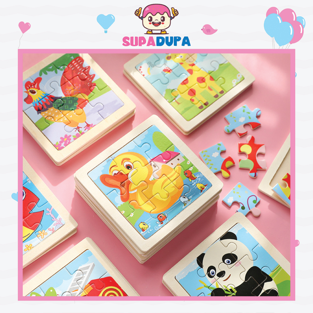 Children's Jigsaw Board Wooden Puzzle Kids Early Education Cartoon
