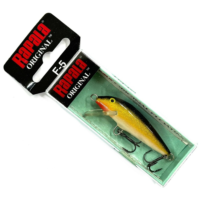 New Old Stock Rapala Original Floating F-5 Lure F05 F5 Gold G