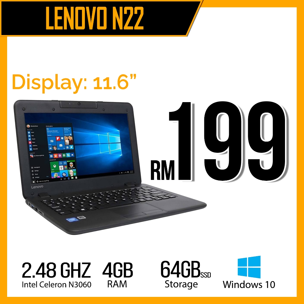 Laptop Windows Lenovo Intel Celeron Core I5 Microsoft Office 2019 2021 Used Shopee 2652