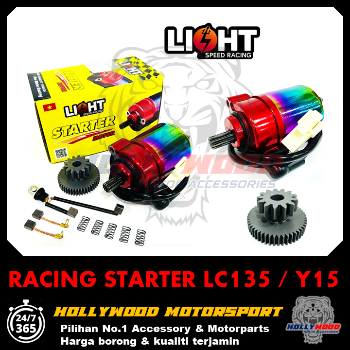 LIGHTSPEED RACING STARTER MOTOR KHUSUS BLOCK 57mm 62mm 63mm 65mm YAMAHA Y15ZR LC135 5S 4S FZ150