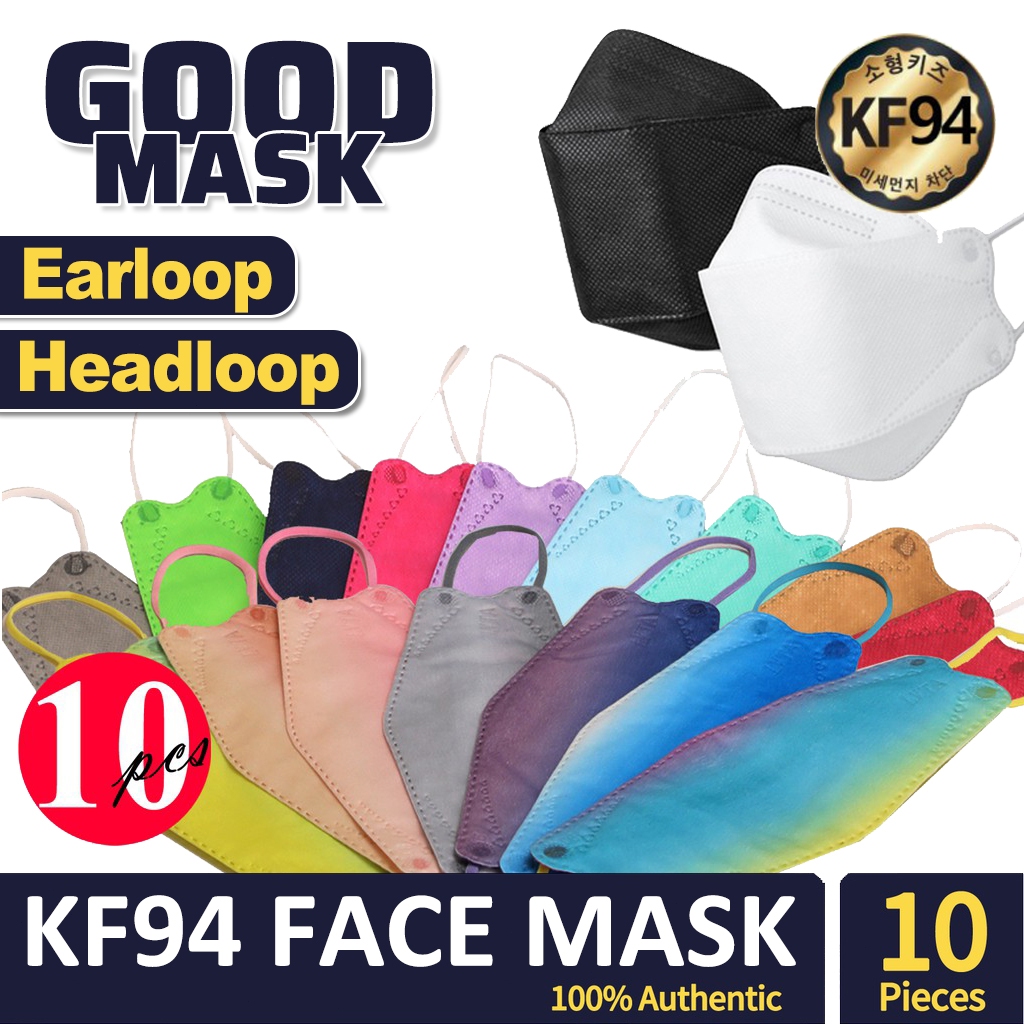 10PCS KF94 Mask 4PLY Disposable Protective Korean mask For Adult kids ...