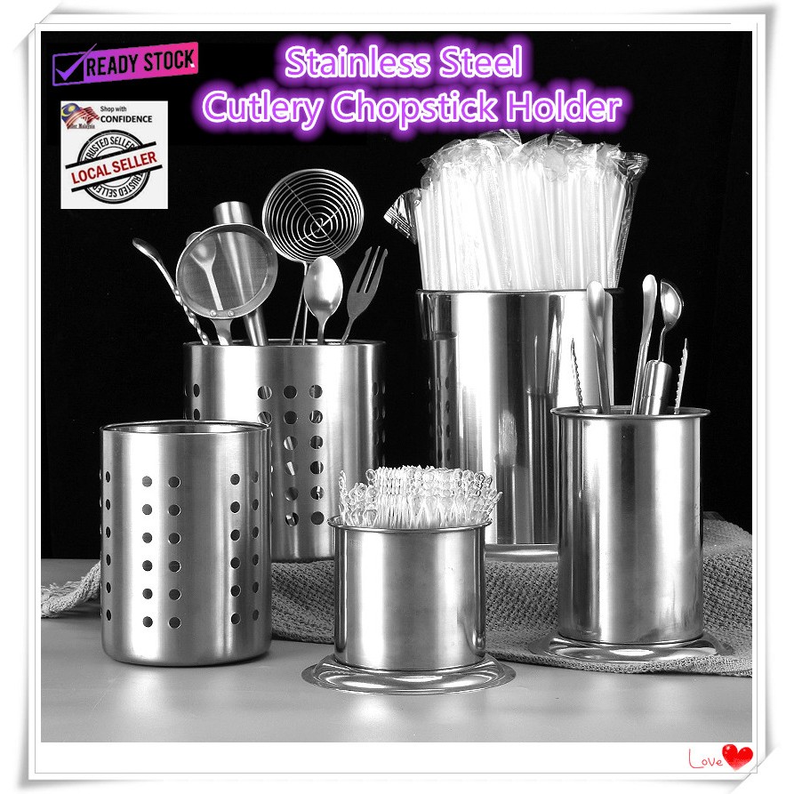 Stainless Steel Cutlery Chopstick Holder Stainless Steel Spoon Fork ...