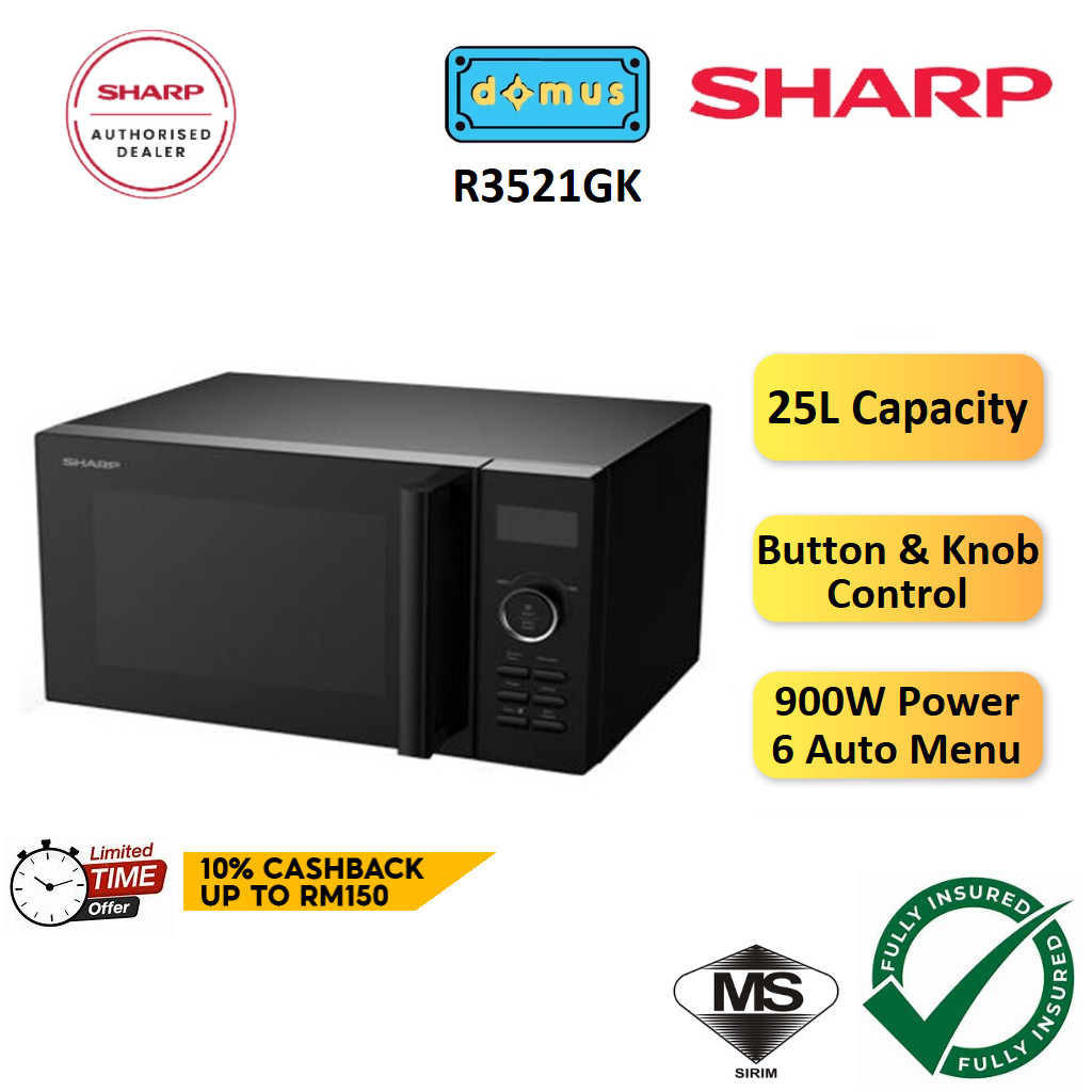 Sharp Digital Microwave Oven 25L With Defrost Easy Clean Mikrowave 微波炉 ...